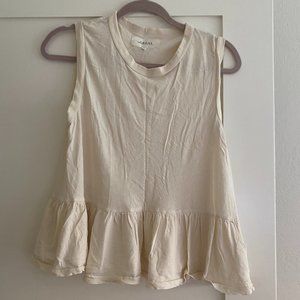 THE GREAT. Cotton peplum tank - SZ 1 (Small)